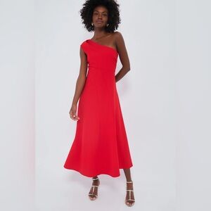 NWT Tuckernuck x India Hicks Scarlet One Shoulder Carmen Dress